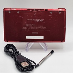 Nintendo 3DS Handheld System Flame Red With Charger and Stylus Good Condition