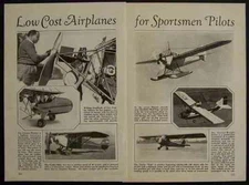 1931 Small Plane pictorial Taylor Cub/ Corbin/ Buhl/ Curtiss-Wright Jr/ Lincoln