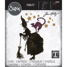 Tim Holtz "WITCHCRAFT" Halloween Sizzix Thinlits Cutting Dies 2025