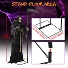 6Ft Halloween Grim Reaper Life Size Animated Skull Motion Sound Activated — photo 8
