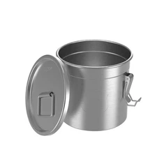 304 Stainless Steel Food Storage Canister, Locking Airtight Container with Le...