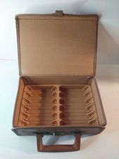 Vintage 12 Cassette Tape Holder Carry Storage Case Vinyl Service MFG USA