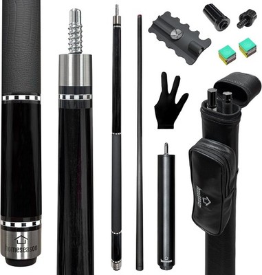 58inch Carbon Fiber Pool Cue Stick W/ Leather Carry Bag for Billiards( 4 Colors)