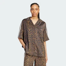 adidas Women's Originals Satin Leopard Print Shirt KA2678