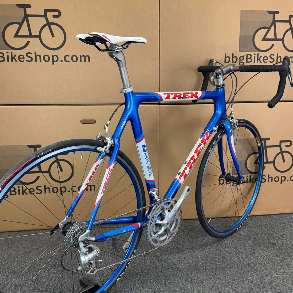 Bicicleta de carretera Trek 5500 OCLV Lance Armstrong Team USPS usada, carbono-1999, 60 cm Foto 4 de 4