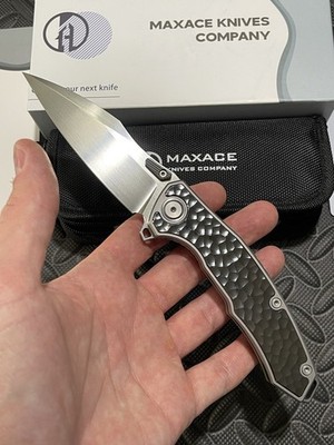 Maxace Knives - Halictus lll - Zirconium & Titanium Scales w/ a M390 Blade.