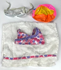 Build-A-Bear Workshop BABW Bathing Suit And Accessories Set Beach Pool Summer