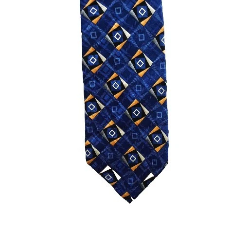 NORDSTORM por J.Z. Richards seda artesanal usada en excelente estado azul/negro/dorado/gris Foto 2 de 3