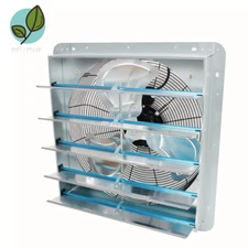 20" Shutter Exhaust Fan Aluminum Industrial Speed Wall Mount Garage Shop Attic