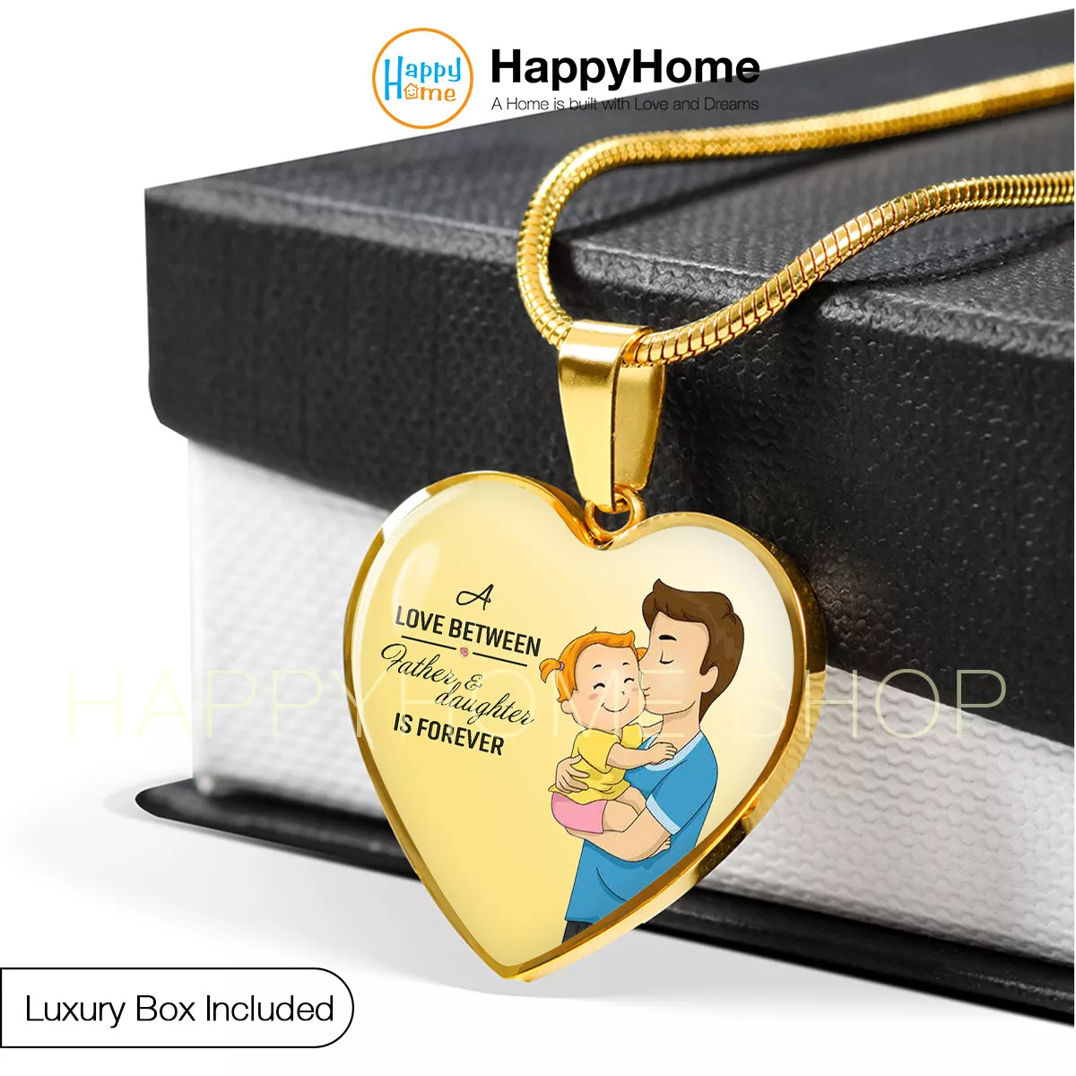 Father and Daughter Necklace Best Birthday Gift for Daughter from
