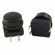 5pcs Momentary Tact Tactile Push Button Switch 12 x 12mm x 14mm 4 Pin DIP w Cap