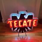 Vintage Tecate Beer Mexico Neon Sign Light Size 24"x21" Man Cave Garage