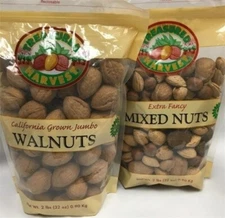 COMBO TWIN PACK  -  2/2 lb. - Treasured Harvest - In-Shell Walnuts/Mixed Nuts
