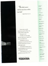 Toshiba Electronics Visuals Emerson Quote Vintage 1990 Print Ad