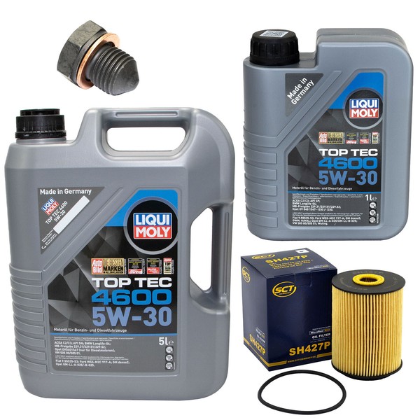 MotoröL Set 4600 5W-30 Liqui Moly + ÖLfilter SH 427 P FüR VW Sharan-image