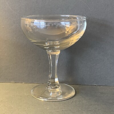 Commemorative Champagne Coupe The Officers Club 1987 Equinox''. Sechskant Vorbau 4,25'' H