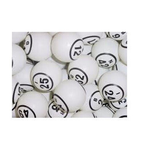 Bingo Balls - White 1 Sided - 1.5 inch - Picture 1 of 1