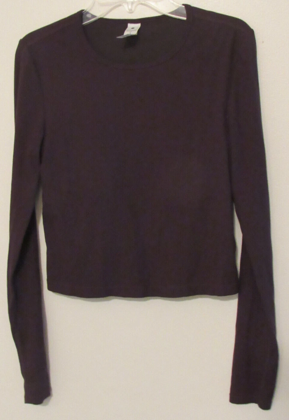 yogalicious heavenly rib tara crop long sleeve shelf bra shirt