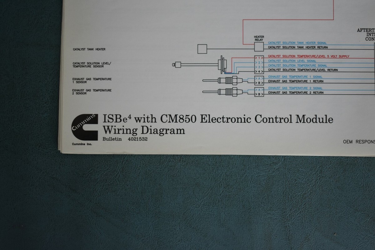 Cummins ISBE4 CM850 Electronic Control Module Wiring Diagram | eBay
