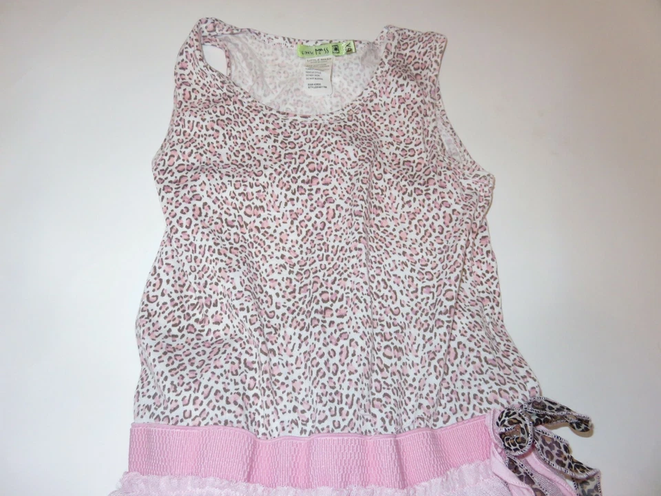 Vestido Tutú de Tul Leopardo Little Mass Niñas 6X Usado en Excelente Condición Foto 3 de 4