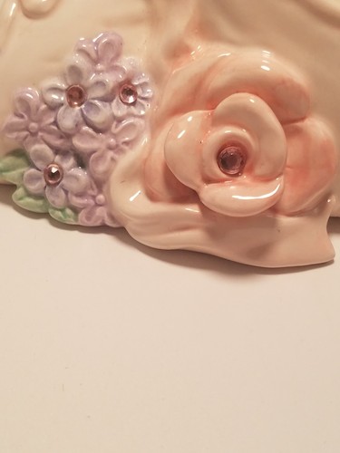Ballet Slipper Floral Handpainted Porcelain/Ceramic Bank by RUSS - Picture 2 of 8