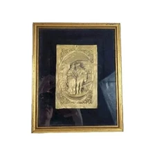 Antique Gustav Grohe Signed Original Relief Sculpture Bronze/Brass Wall Plaque
