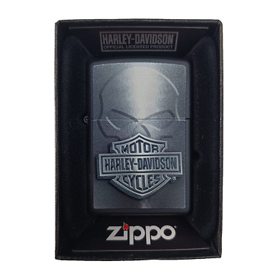 Zippo Harley-davidson Skull Black Matte Color Image 28813