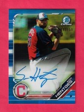 SAM HENTGES 2019 Topps 1st Bowman Chrome Prospect AUTO BLUE REFRACTOR /150 CPA