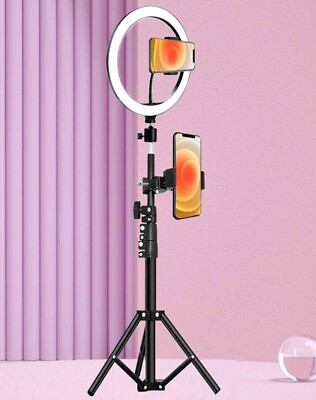 10 inch Selfie Ring Light With Tripod Stand Light Modes Phone  Accessory