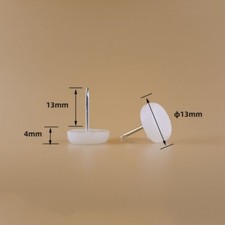 Nail-On Furniture Glides 100Pcs 13mm Dia Table Chair Sofa Leg Floor Protectors