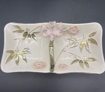 Vintage Lipper & Mann Creations Japan Ceramic Divided Candy Nut