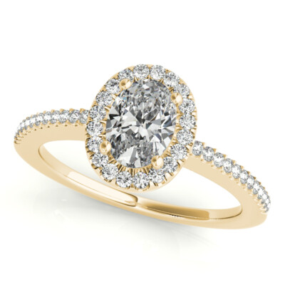 1.24 Ct Oval Simulated Diamond Anniversary Ring 14K Solid Yellow Gold Size 6 