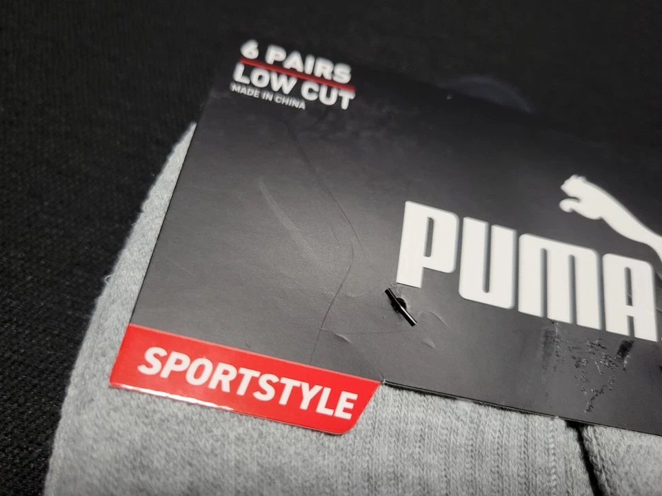 Puma Mujer Rendimiento Acolchado - Corte Bajo 6 Pares Calcetines Estilo Deportivo Talla - 5-9.5 Foto 3 de 4