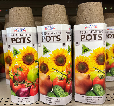 36 Seed Starter Pots Peat Pot American Seed Biodegradable  
