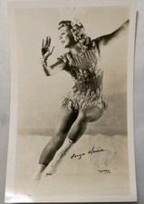 Skater Olympic Actress RPPC Sonja Henie Real Photo Post Card Vtg Pin Up W.J Gray