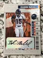 Brandon Marshall AUTO 2006 Donruss Playoff Contenders Rookie Ticket Autograph