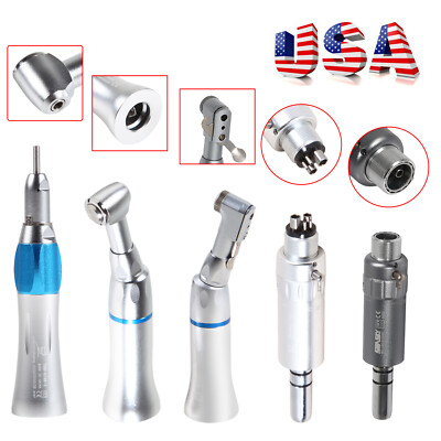 Dental Low Speed Handpiece Straight Contra Angle Nosecone Motor 2/4 Holes M