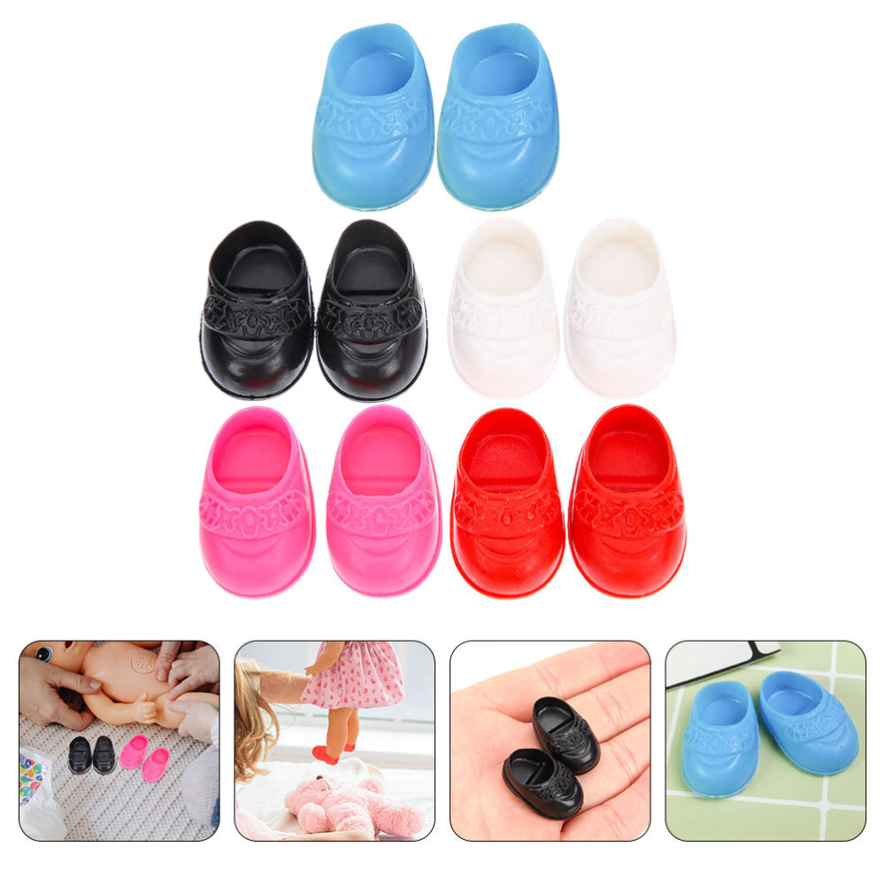 APL 5 paia di scarpe per bambole mini casa scarpe per bambole scarpe per bambole in miniatura 