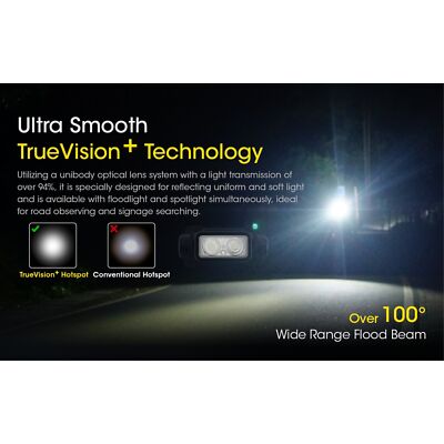NITECORE NU43 1400 Lumen USB-C Rechargeable Headlamp – LED White/Red Light – IP68 Waterproof