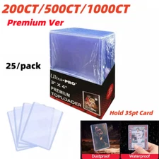 200/500/1000ct Premium Ultra Pro 3" X 4" Top Loader Standard 35pt Cards Hold