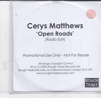 Cerys Matthews-Open Roads Promo cd single