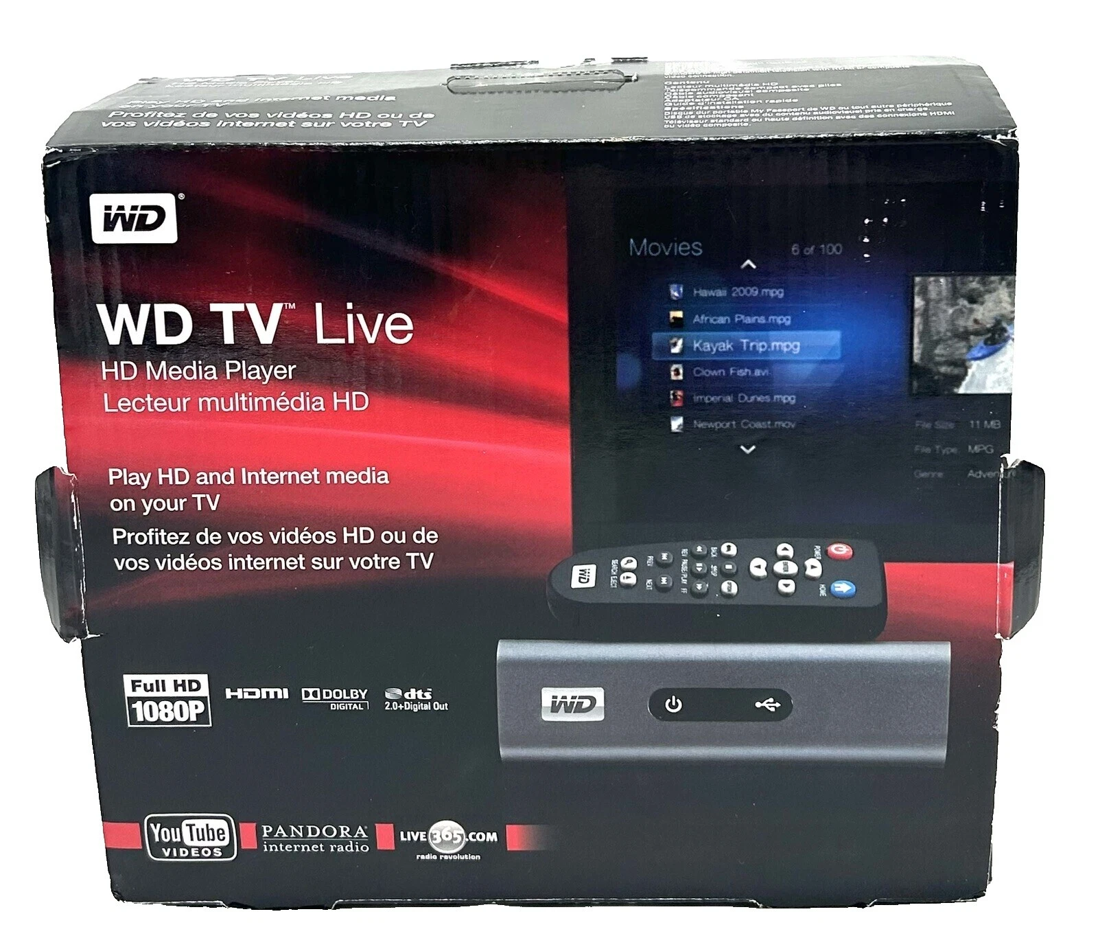 Western Digital Composite Video RCA HDMI Media Streamers
