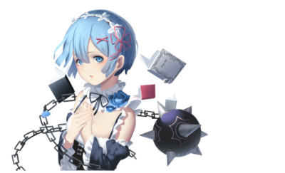 Re:Zero Rem Book Weatherproof Sticker 6'' Car Decal