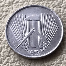 1 Pfennig 1952 A Deutschland DDR KM# 5
