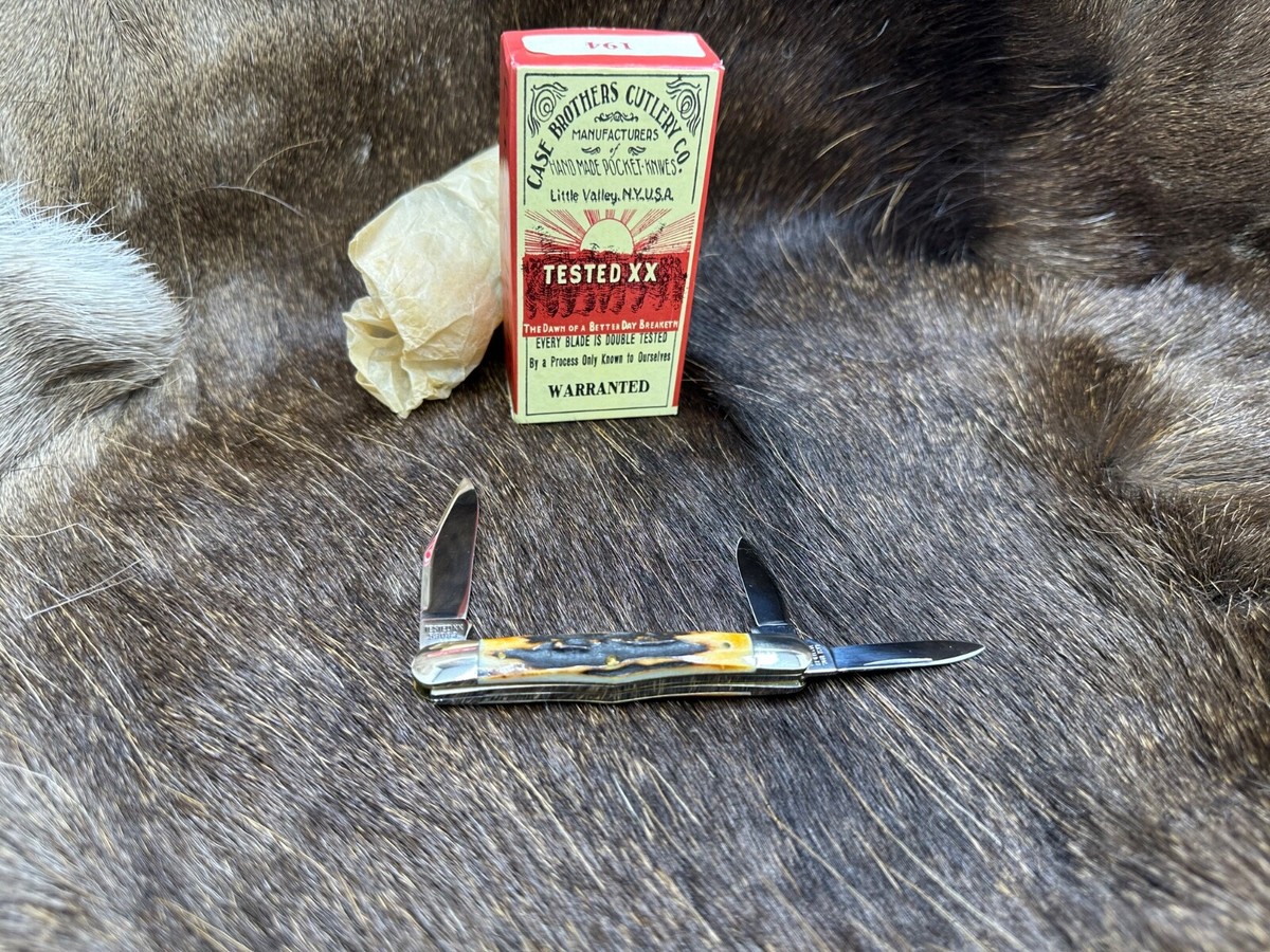 1993 Case Classic 5383 Whittler Knife With Genuine Stag Handles