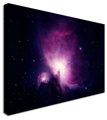 Galaxiennebel Lila Weltraum Leinwand Wandbild Bild Druck
