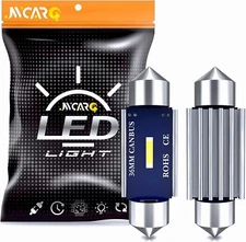 36mm 2* Super Bright White LED Festoon Bulb Car Dome Map Light High Performance