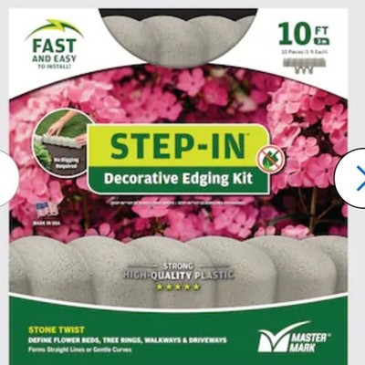 Master Mark 10-ft x 2.5-in Step-In 10 -Pack Gray Plastic Landscape edging