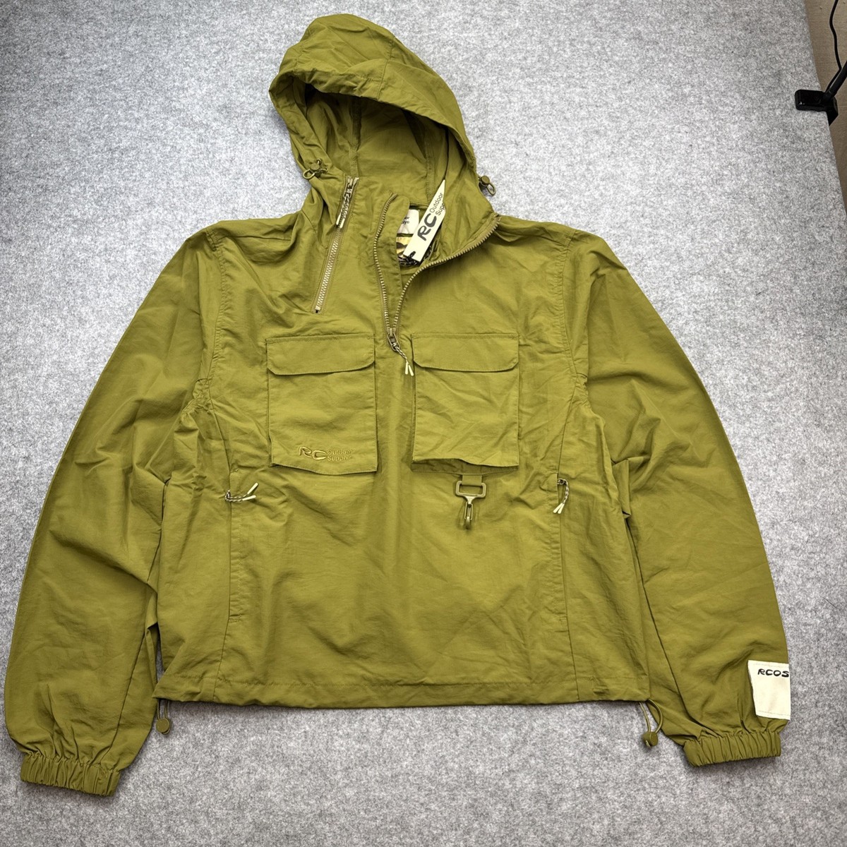 Reese Cooper RC Outdoor Supply Raheem Cargo Anorak Jacket Mens Small Green