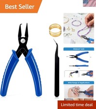 Versatile Jewelry Making Tool: Split Ring Pliers with Non-Slip Ergonomic Grip